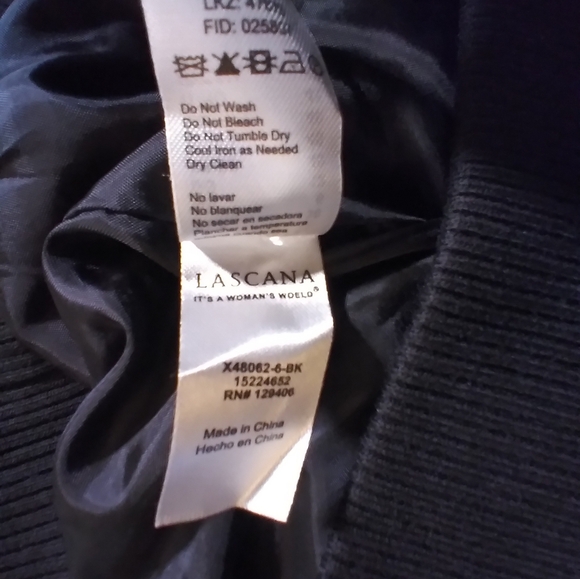 Lascana Black Button-Up Jacket Cropped Front Pockets Size 6 Business Casual - Picture 6 of 10